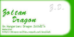 zoltan dragon business card